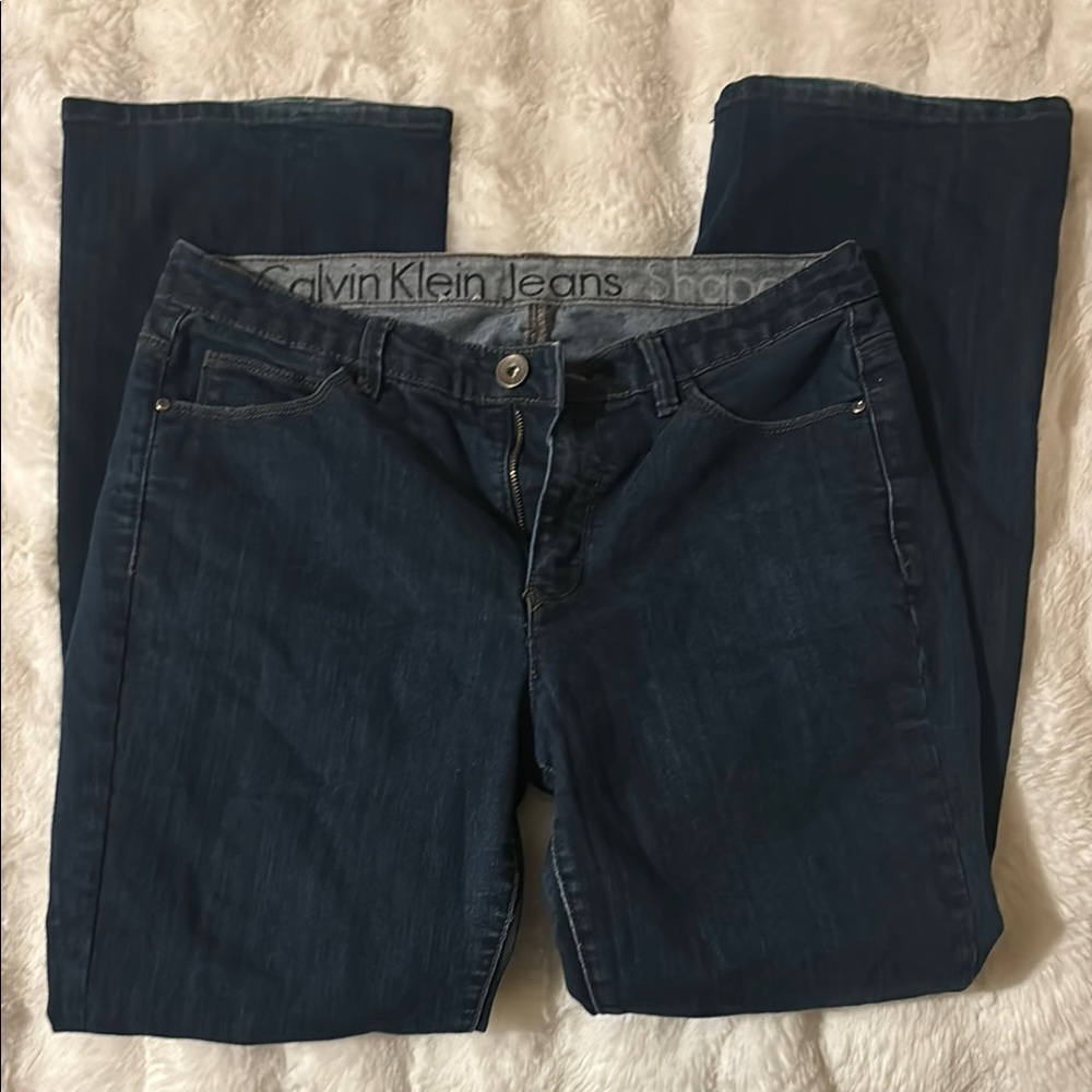 Women’s Calvin Klein Shape Blue Straight Leg Jeans 32 sz 14